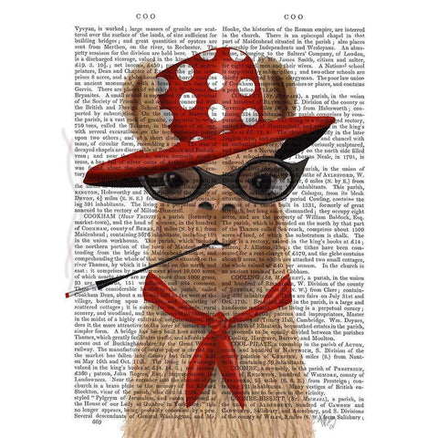 Fabulous Llama Black Modern Wood Framed Art Print with Double Matting by Fab Funky