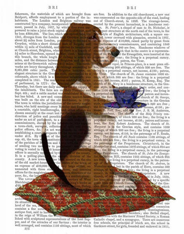 Basset Hound Taking Tea White Modern Wood Framed Art Print with Double Matting by Fab Funky