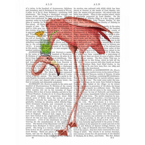 Flamingo and Cocktail 1 Gold Ornate Wood Framed Art Print with Double Matting by Fab Funky