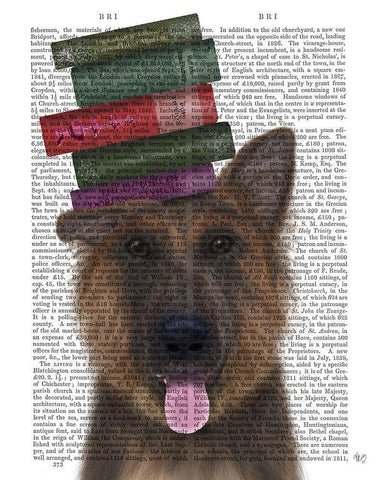 German Shepherd and Books Black Ornate Wood Framed Art Print with Double Matting by Fab Funky