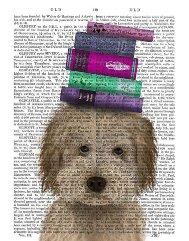 Labradoodle, Cream, and Books White Modern Wood Framed Art Print with Double Matting by Fab Funky