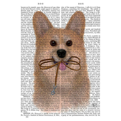 Corgi Walkies Black Modern Wood Framed Art Print with Double Matting by Fab Funky