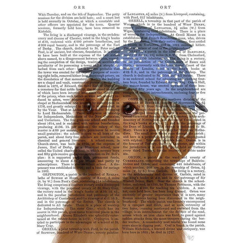 Golden Retriever and Spaghetti Gold Ornate Wood Framed Art Print with Double Matting by Fab Funky