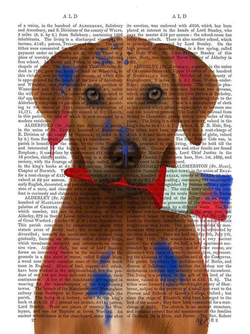 Rhodesian Ridgeback Painter White Modern Wood Framed Art Print with Double Matting by Fab Funky