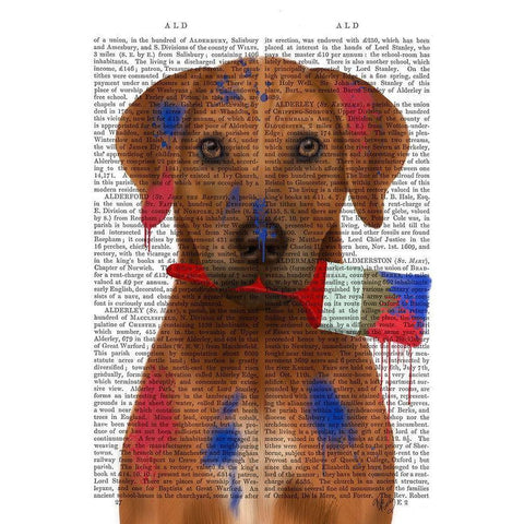Rhodesian Ridgeback Painter Black Modern Wood Framed Art Print by Fab Funky