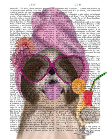 Shih Tzu with Cocktail Black Ornate Wood Framed Art Print with Double Matting by Fab Funky