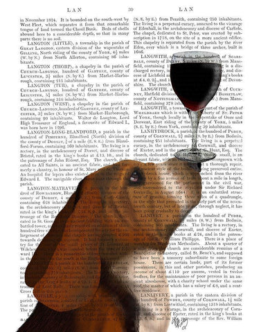 Dog Au Vin, Basset Hound White Modern Wood Framed Art Print with Double Matting by Fab Funky