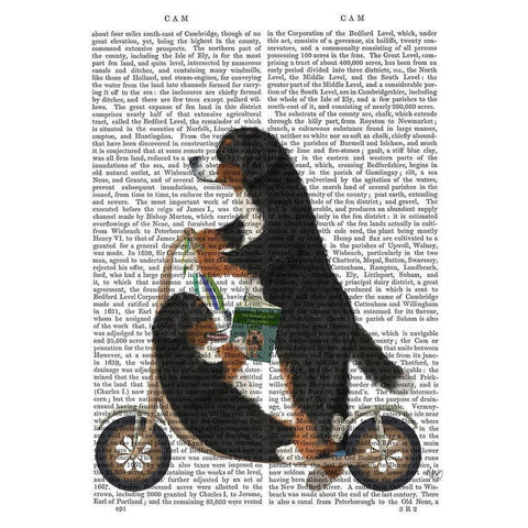 Bernese Scooter Gold Ornate Wood Framed Art Print with Double Matting by Fab Funky