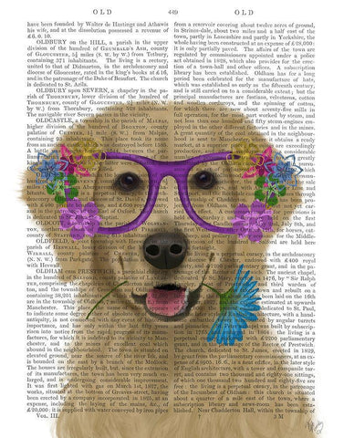 Golden Retriever and Flower Glasses White Modern Wood Framed Art Print with Double Matting by Fab Funky