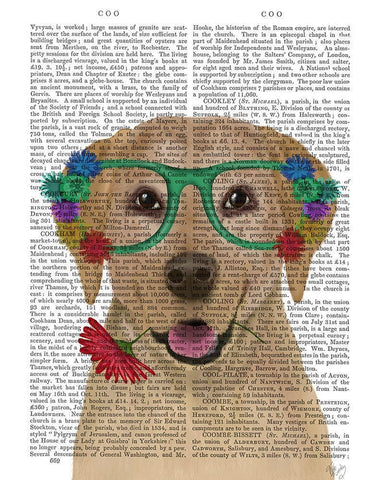 Yellow Labrador and Flower Glasses Black Ornate Wood Framed Art Print with Double Matting by Fab Funky