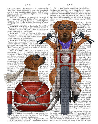 Rhodesian Ridgeback Chopper and Sidecar White Modern Wood Framed Art Print with Double Matting by Fab Funky