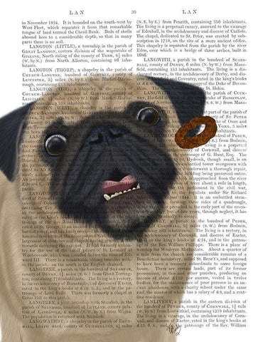 Pug, Catch 2 White Modern Wood Framed Art Print with Double Matting by Fab Funky