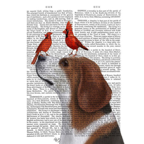 Beagle and Red Cardinals White Modern Wood Framed Art Print by Fab Funky