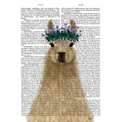 Llama Bohemian 1 Book Print Black Modern Wood Framed Art Print by Fab Funky