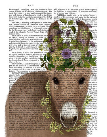 Donkey Bohemian 2 Book Print White Modern Wood Framed Art Print with Double Matting by Fab Funky