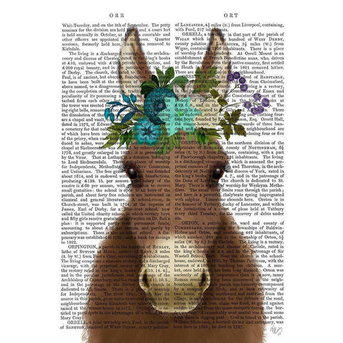 Donkey Bohemian 3 Book Print Black Modern Wood Framed Art Print by Fab Funky