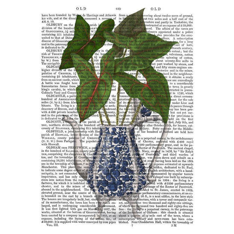 Chinoiserie Vase 4, With Plant Book Print Gold Ornate Wood Framed Art Print with Double Matting by Fab Funky