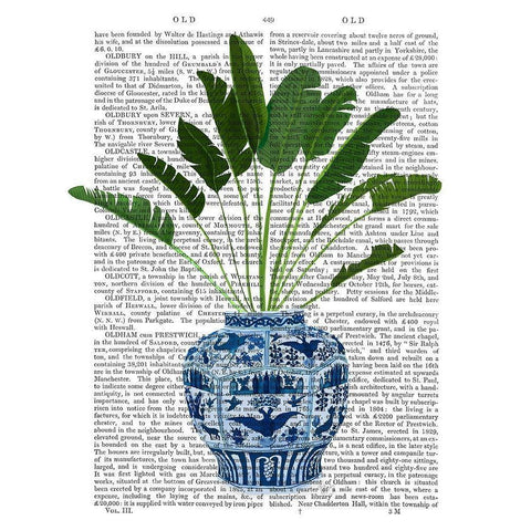 Chinoiserie Vase 5, With Plant Book Print White Modern Wood Framed Art Print by Fab Funky