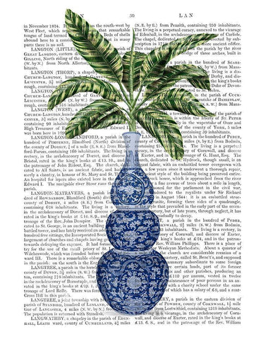Chinoiserie Vase 7, With Plant Book Print Black Ornate Wood Framed Art Print with Double Matting by Fab Funky