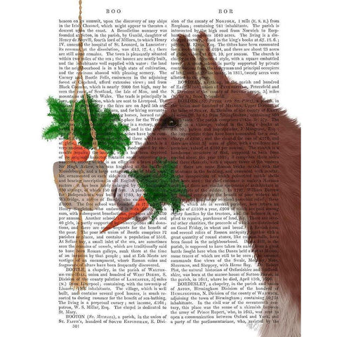 Donkey Lunch Book Print Gold Ornate Wood Framed Art Print with Double Matting by Fab Funky