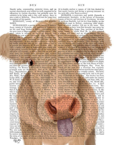 Funny Farm Cow 1 Book Print White Modern Wood Framed Art Print with Double Matting by Fab Funky