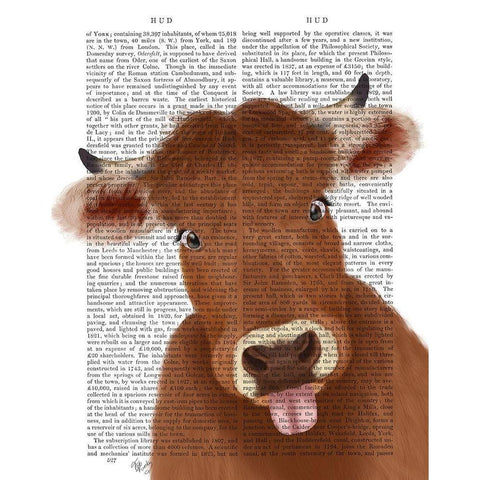 Funny Farm Cow 2 Book Print Black Modern Wood Framed Art Print by Fab Funky