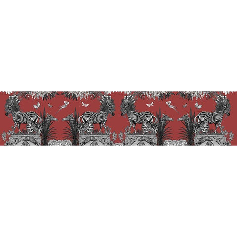 Livoris Feritas Zebra Design, Whole Black Modern Wood Framed Art Print with Double Matting by Fab Funky