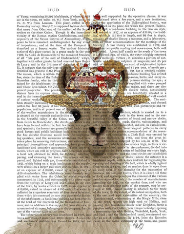 Llama Ice Cream Hat Book Print White Modern Wood Framed Art Print with Double Matting by Fab Funky