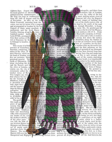 Penguin Skis Book Print White Modern Wood Framed Art Print with Double Matting by Fab Funky