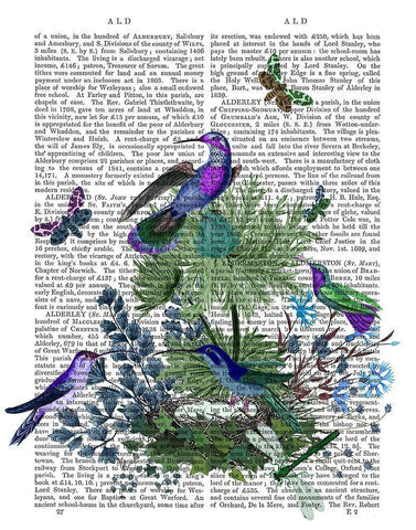 Tropical Birds Nest 1 Book Print White Modern Wood Framed Art Print with Double Matting by Fab Funky