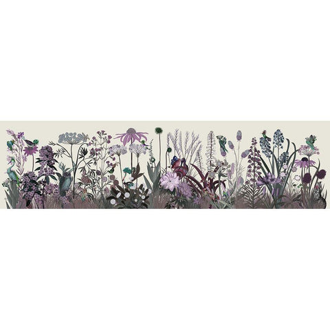 Wildflower Blush Black Modern Wood Framed Art Print by Fab Funky