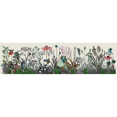 Wildflower Bloom White Modern Wood Framed Art Print by Fab Funky