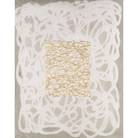 Golden Meringue I White Modern Wood Framed Art Print by Lam, Vanna