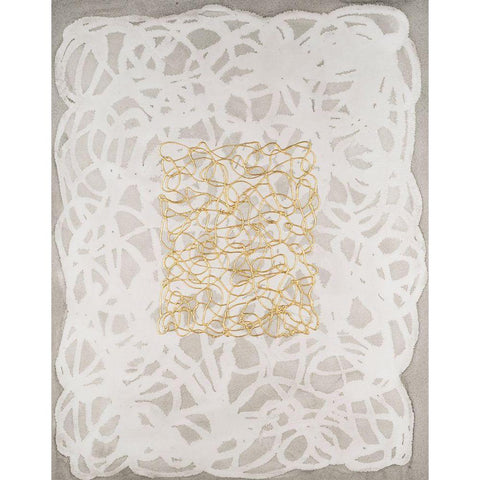 Golden Meringue II Black Modern Wood Framed Art Print with Double Matting by Lam, Vanna