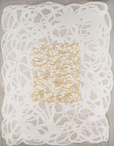 Golden Meringue II Black Ornate Wood Framed Art Print with Double Matting by Lam, Vanna