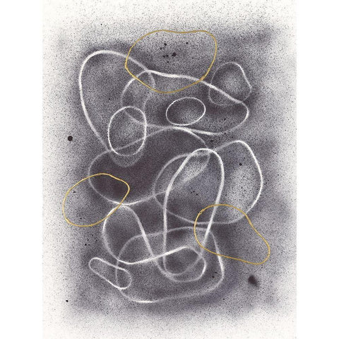 Pell Mell I Black Modern Wood Framed Art Print by Lam, Vanna