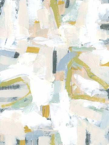 Interim III White Modern Wood Framed Art Print with Double Matting by Vess, June Erica