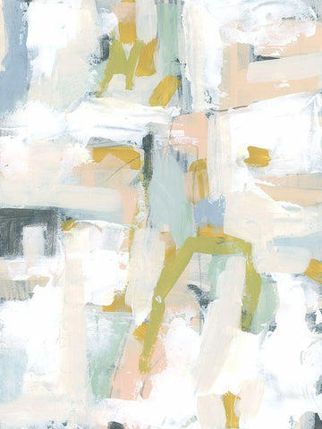 Interim IV White Modern Wood Framed Art Print with Double Matting by Vess, June Erica