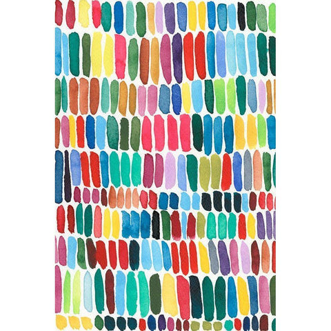 Rainbow Marks I Black Modern Wood Framed Art Print with Double Matting by Moore, Regina