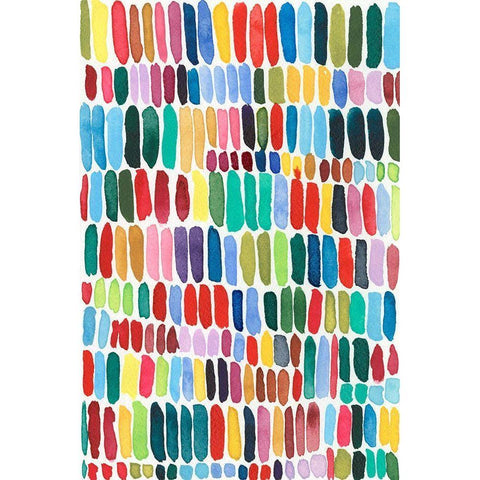 Rainbow Marks II Black Modern Wood Framed Art Print with Double Matting by Moore, Regina