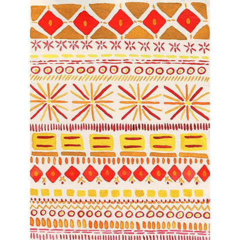 Boho Marks I Black Modern Wood Framed Art Print with Double Matting by Moore, Regina