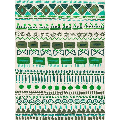 Boho Marks II Gold Ornate Wood Framed Art Print with Double Matting by Moore, Regina