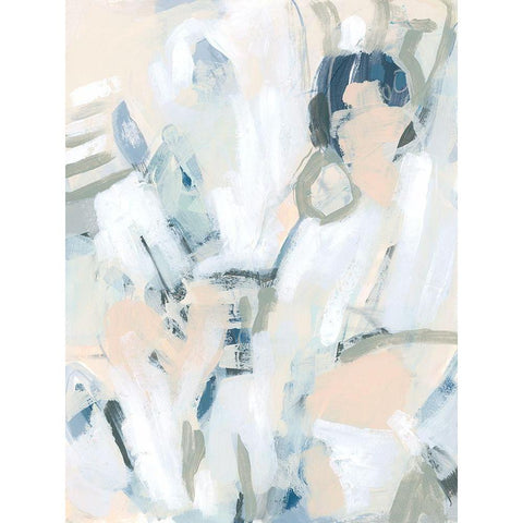 Blue Notes I Black Modern Wood Framed Art Print with Double Matting by Vess, June Erica