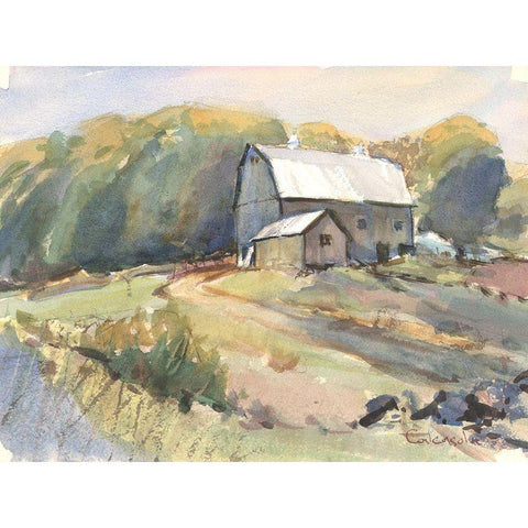 Shaker Farm Somers Connecticut White Modern Wood Framed Art Print by Calcasola, Stephen