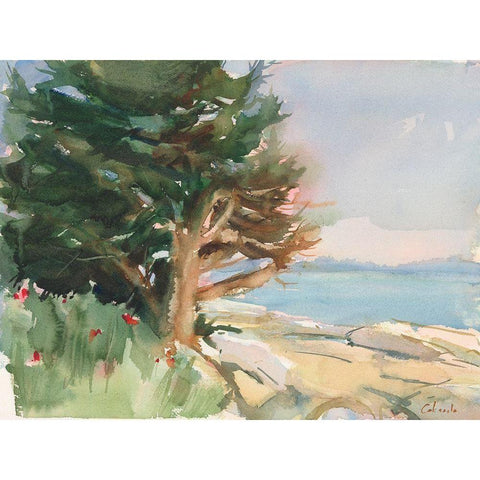 Boothbay Harbor Maine White Modern Wood Framed Art Print by Calcasola, Stephen