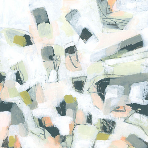 Scribble Prism I Black Modern Wood Framed Art Print with Double Matting by Vess, June Erica