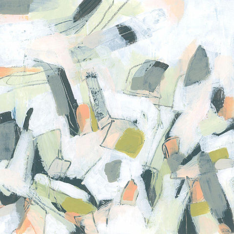 Scribble Prism II White Modern Wood Framed Art Print by Vess, June Erica