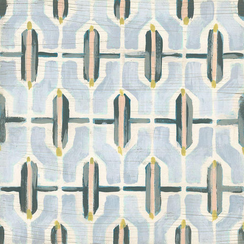 Mesa Tile I Black Ornate Wood Framed Art Print with Double Matting by Vess, June Erica