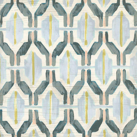 Mesa Tile IV White Modern Wood Framed Art Print with Double Matting by Vess, June Erica