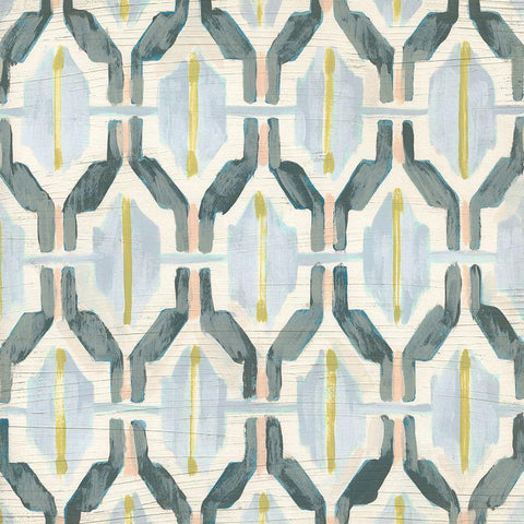 Mesa Tile IV Black Modern Wood Framed Art Print by Vess, June Erica